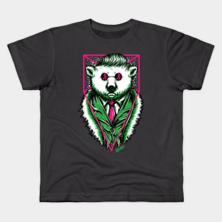 Squad Goals, Bear, Wildlife, snowboarding, snow holiday Kids T-Shirt